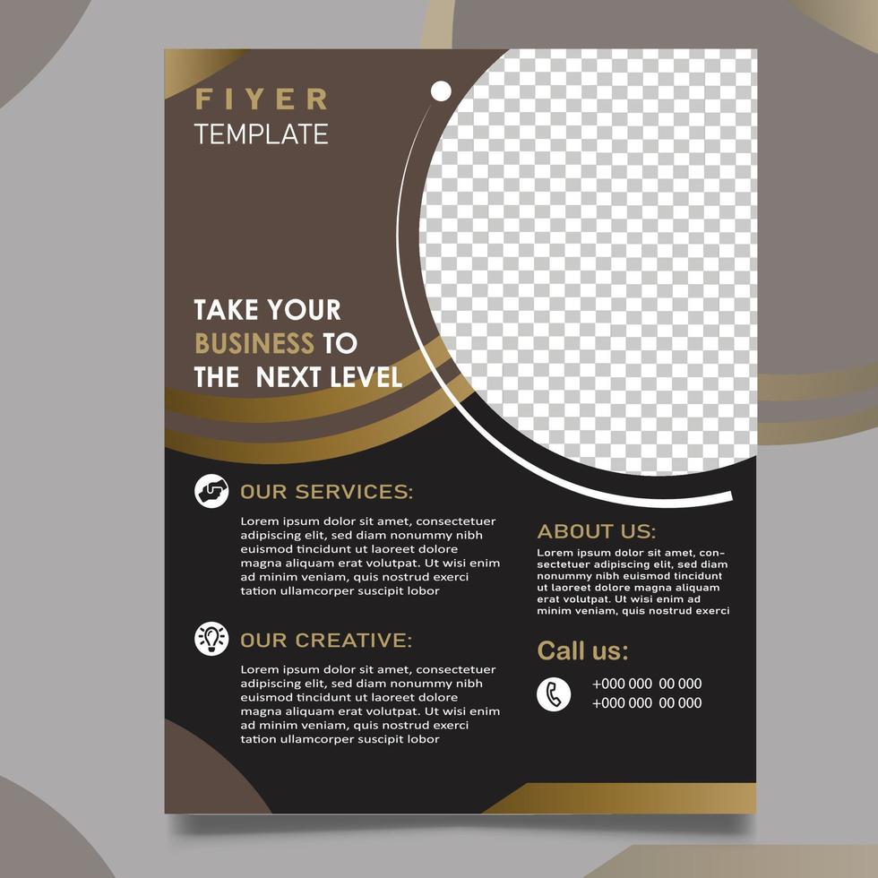 Flyer template for business and finance vector