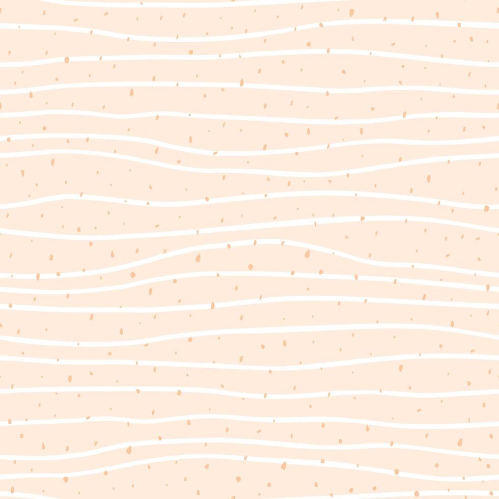 Seamless pattern with curvy stripes in waves on beige pastel background. For digital paper and textiles. vector