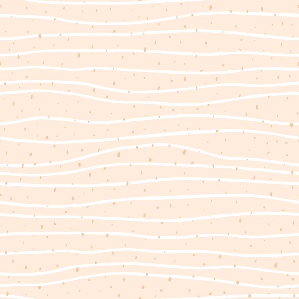 Seamless pattern with curvy stripes in waves on beige pastel background. For digital paper and textiles. vector