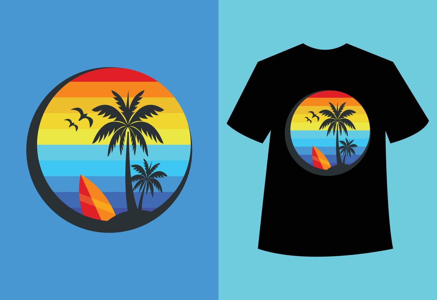 Ilustración de vector de concepto de diseño de vacaciones de verano. escena de playa tropical.