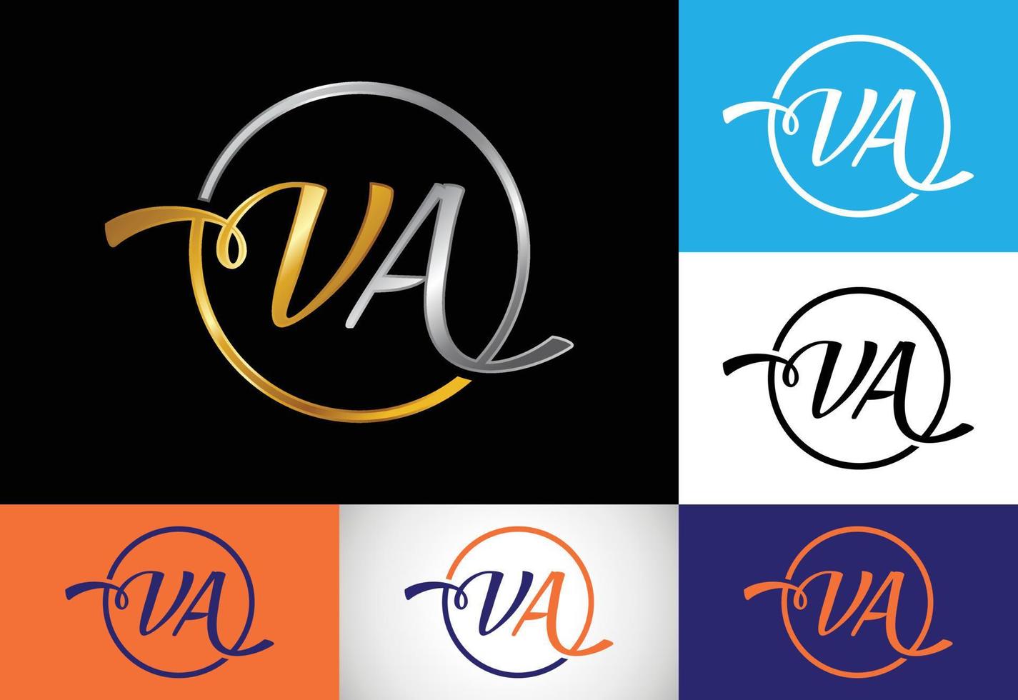 Initial Letter V A Logo Design Vector. Graphic Alphabet Symbol For Corporate Business Identity vector