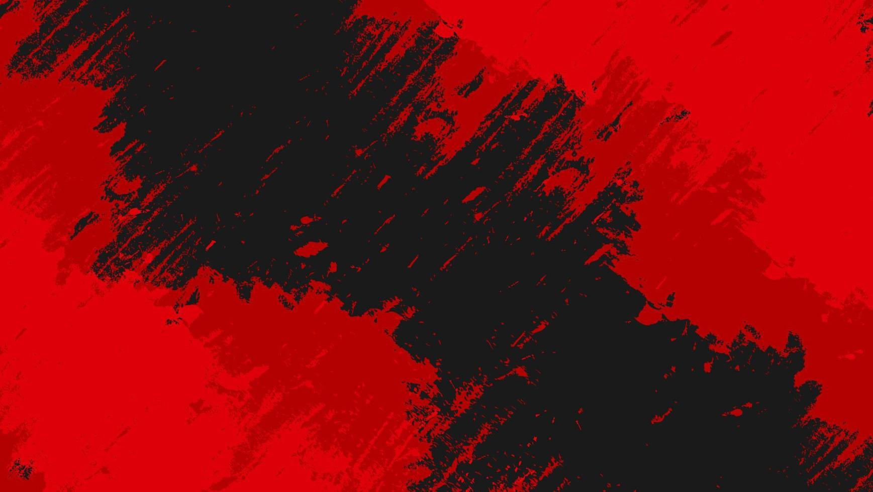 Abstract Bright Red Scratch Grunge Texture In Black Background vector