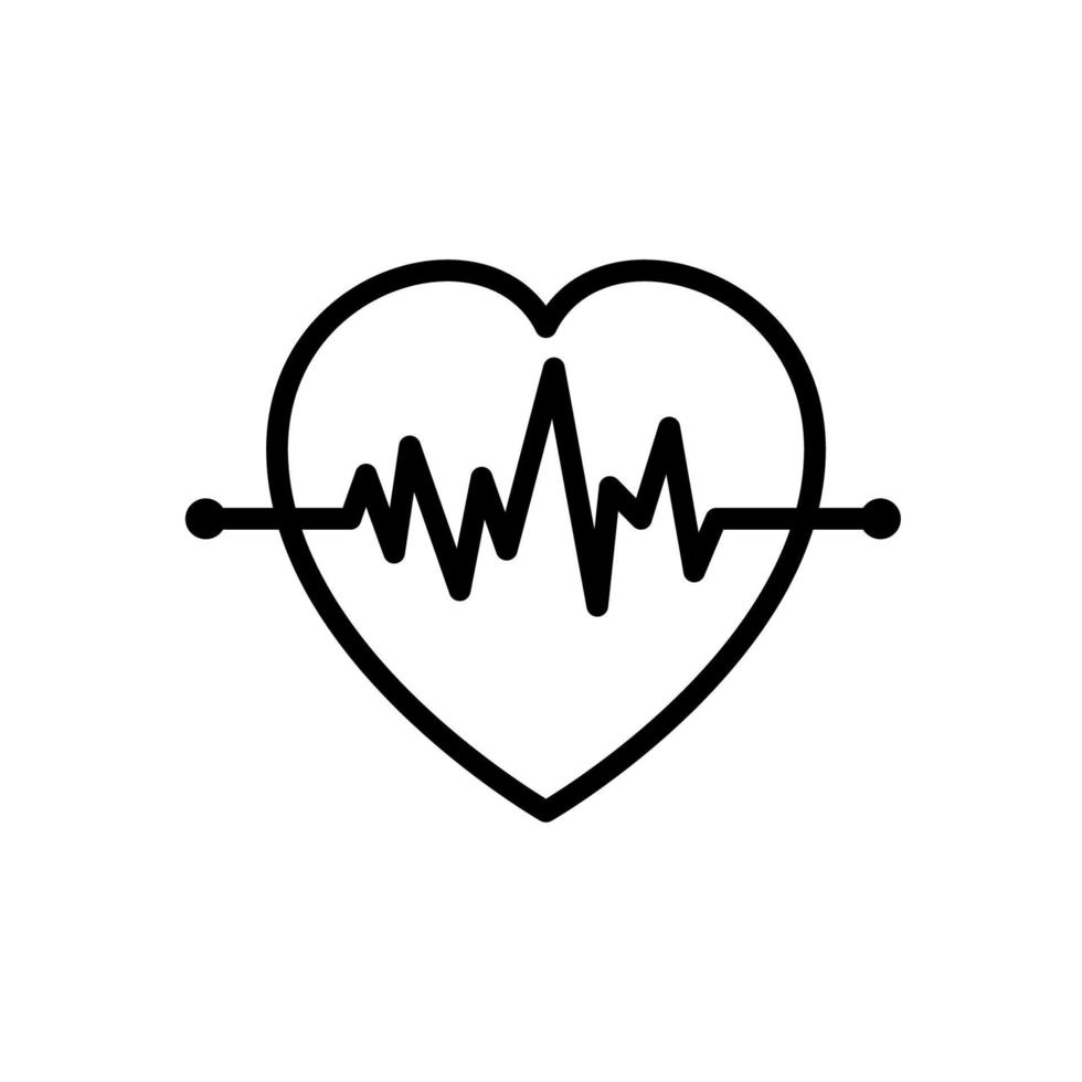 Illustration Vector graphic of heart pulse icon