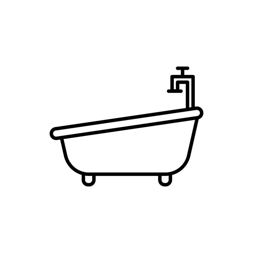 ilustración vectorial gráfico del icono de la bañera vector