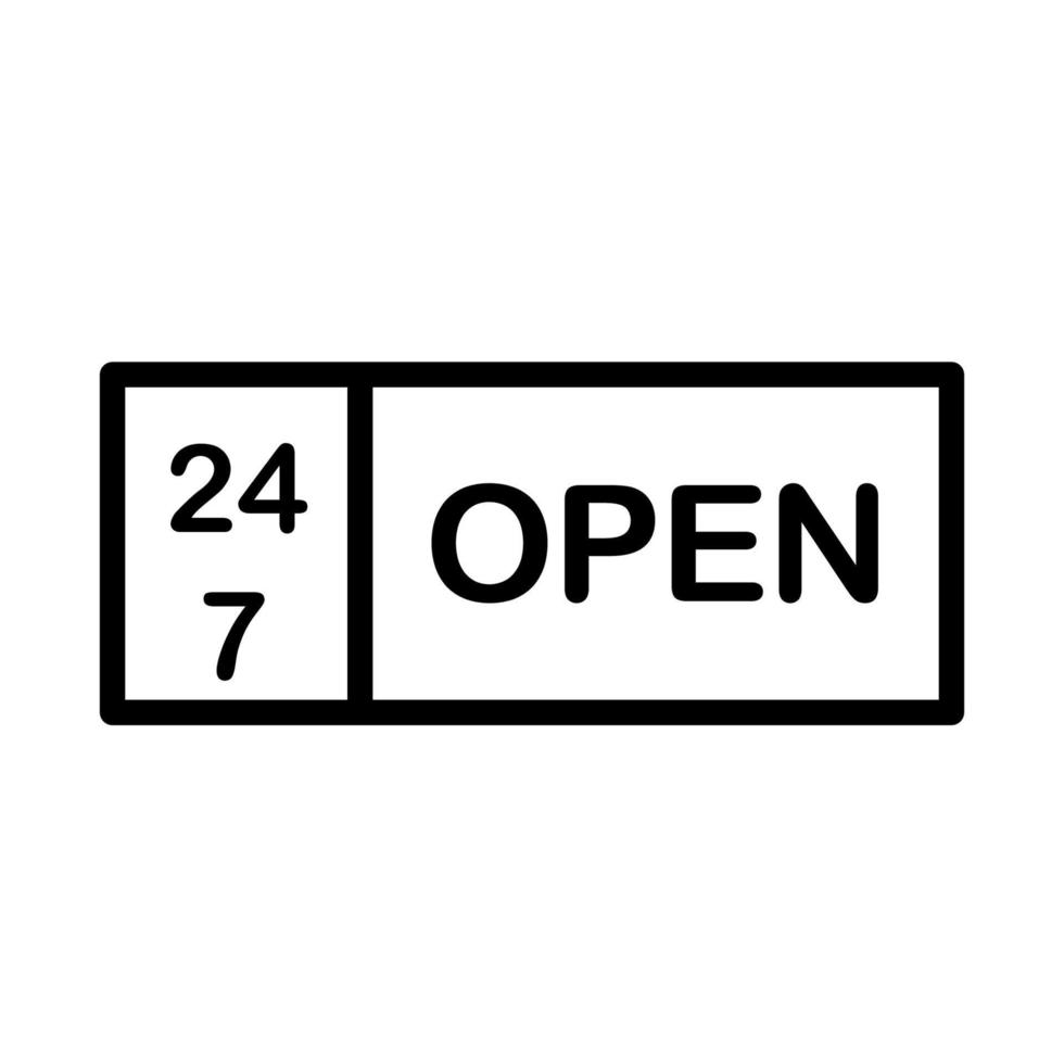Illustration Vector Graphic of 24-7 label icon