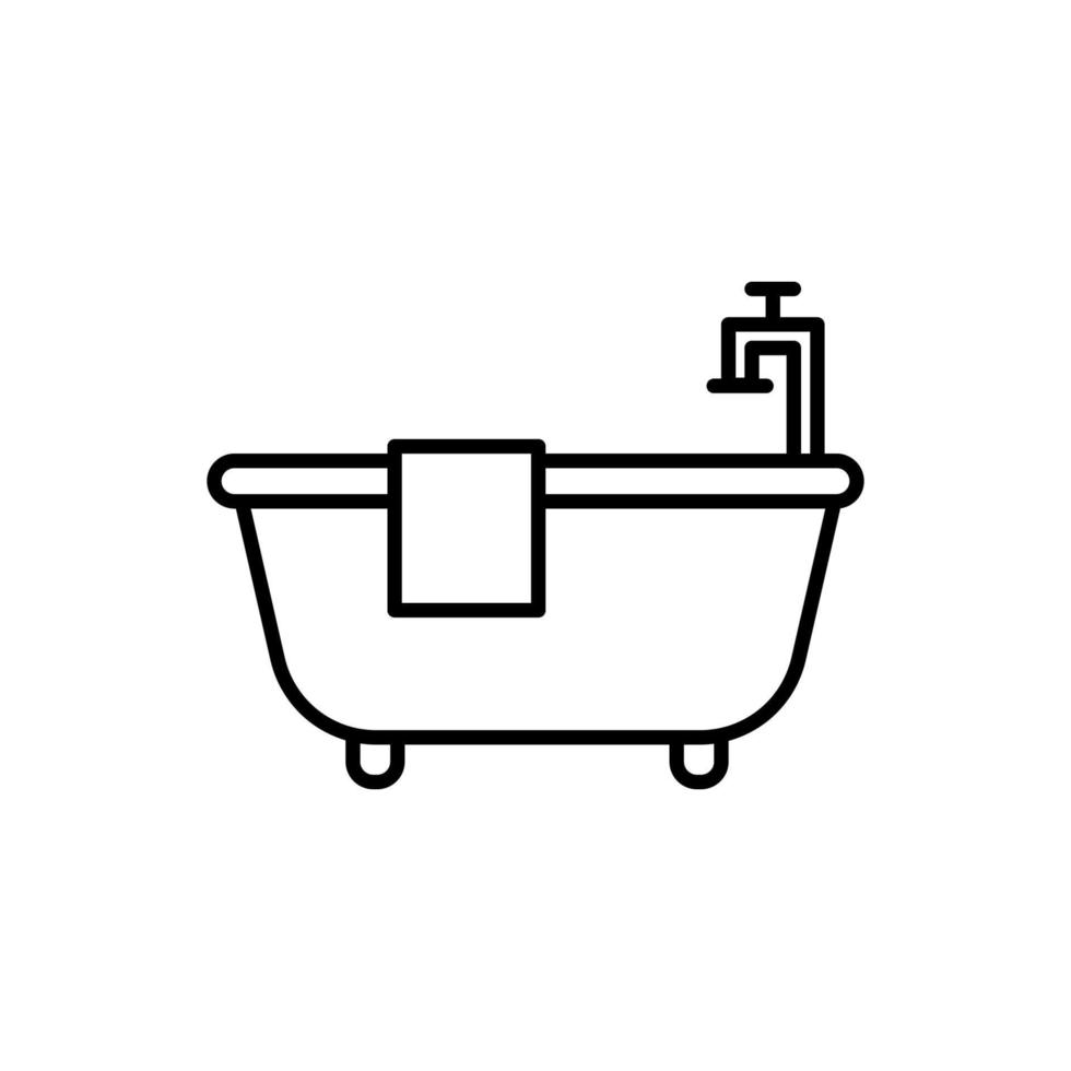 Illustration Vector graphic of bath tub icon