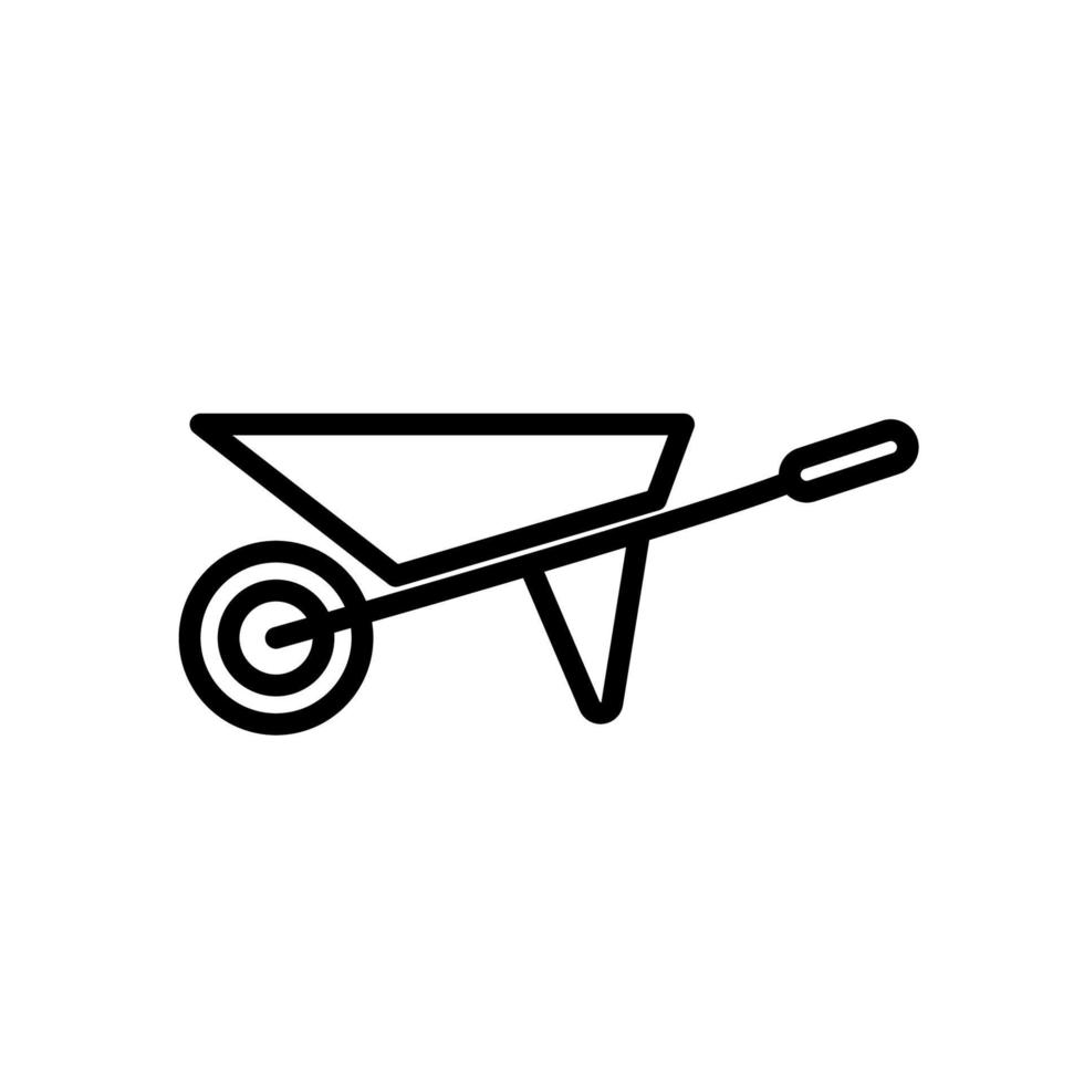 Illustration Vector Graphic of Wheelbarrow icon