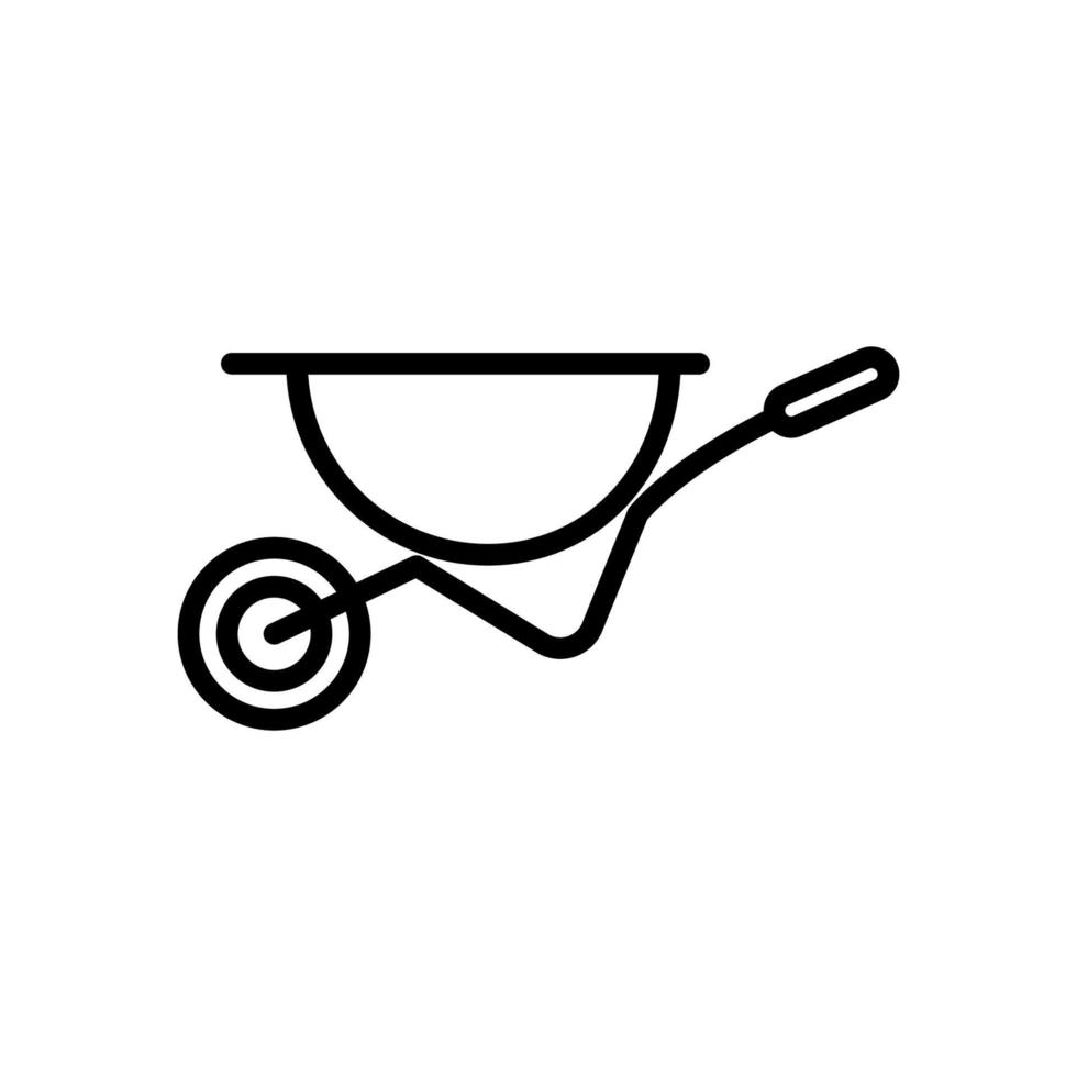 Illustration Vector Graphic of Wheelbarrow icon