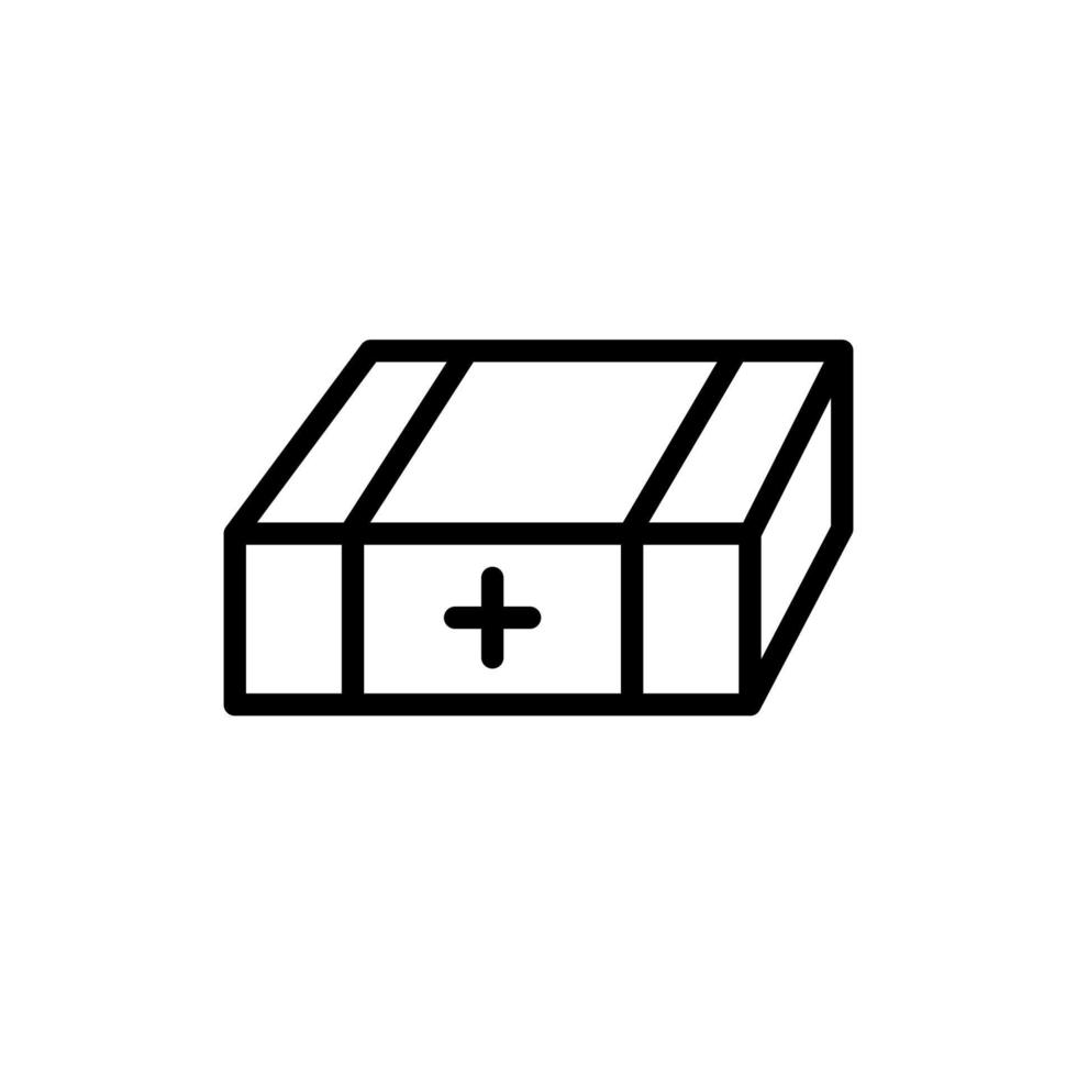 Illustration Vector graphic of first aid medical box