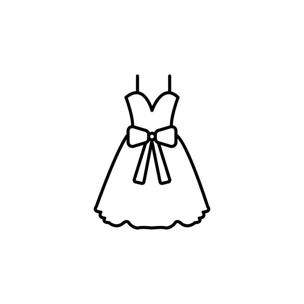 ilustración vectorial gráfico del icono del vestido vector