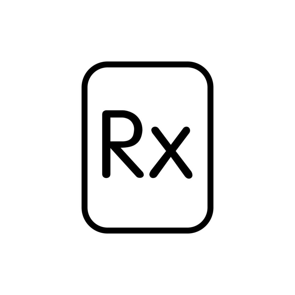 ilustración vectorial gráfico del icono rx vector