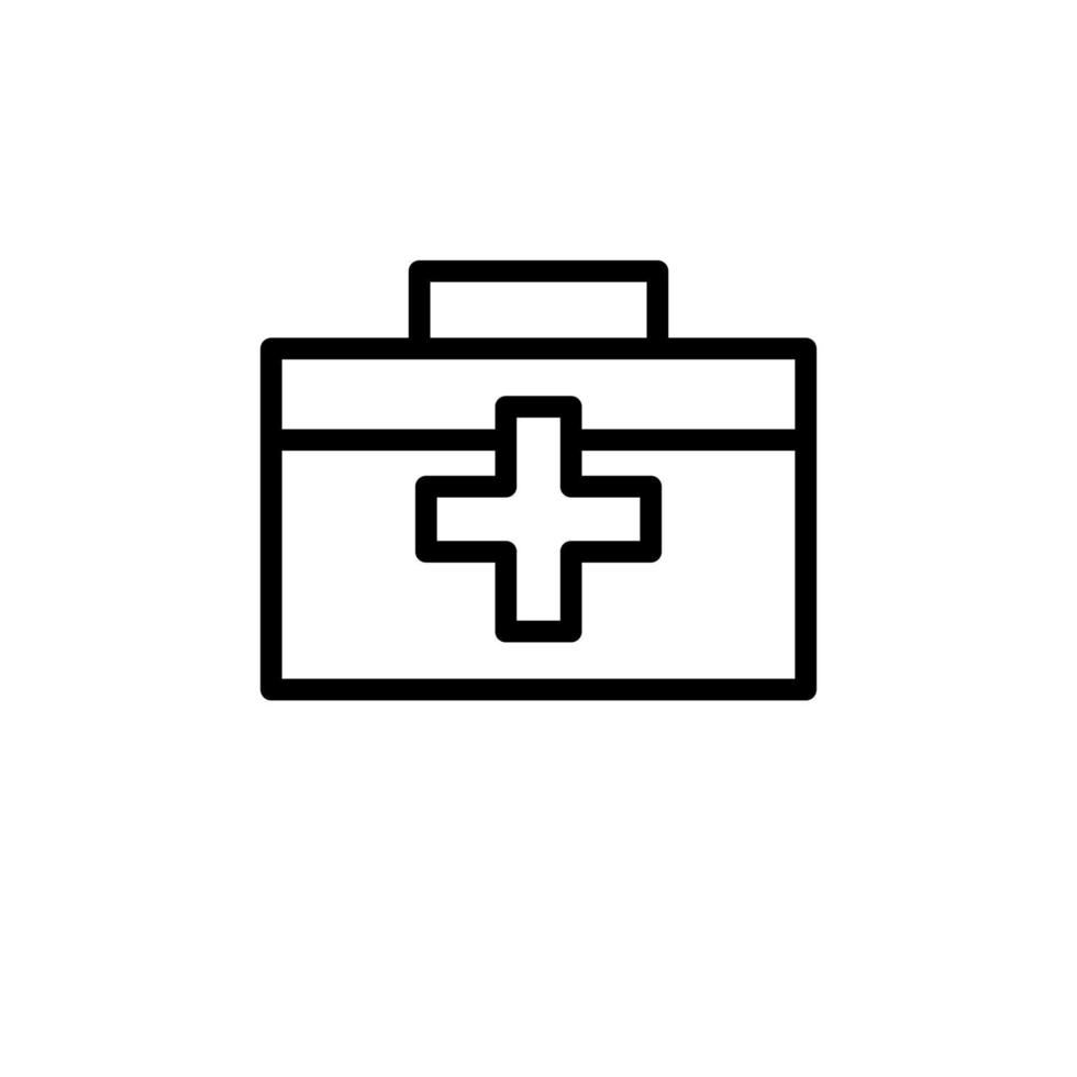 gráfico vectorial ilustrativo de la caja médica de primeros auxilios vector