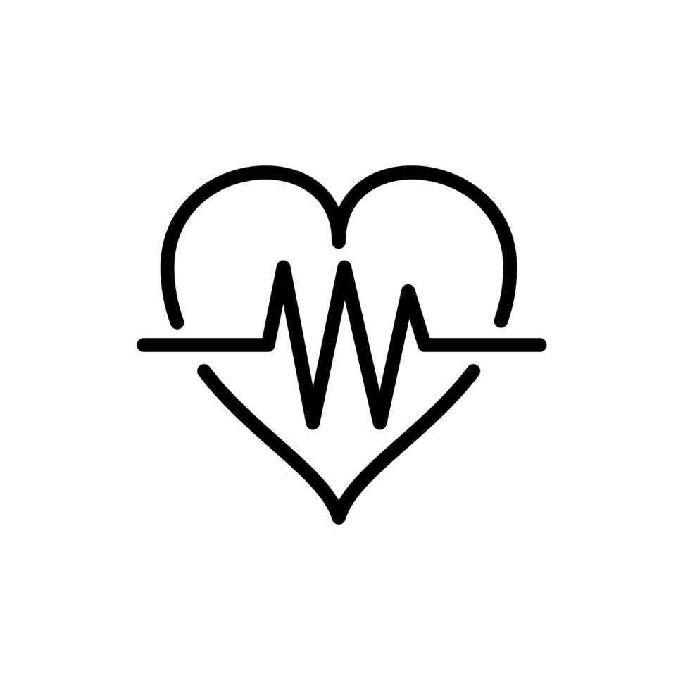 Illustration Vector graphic of heart pulse icon