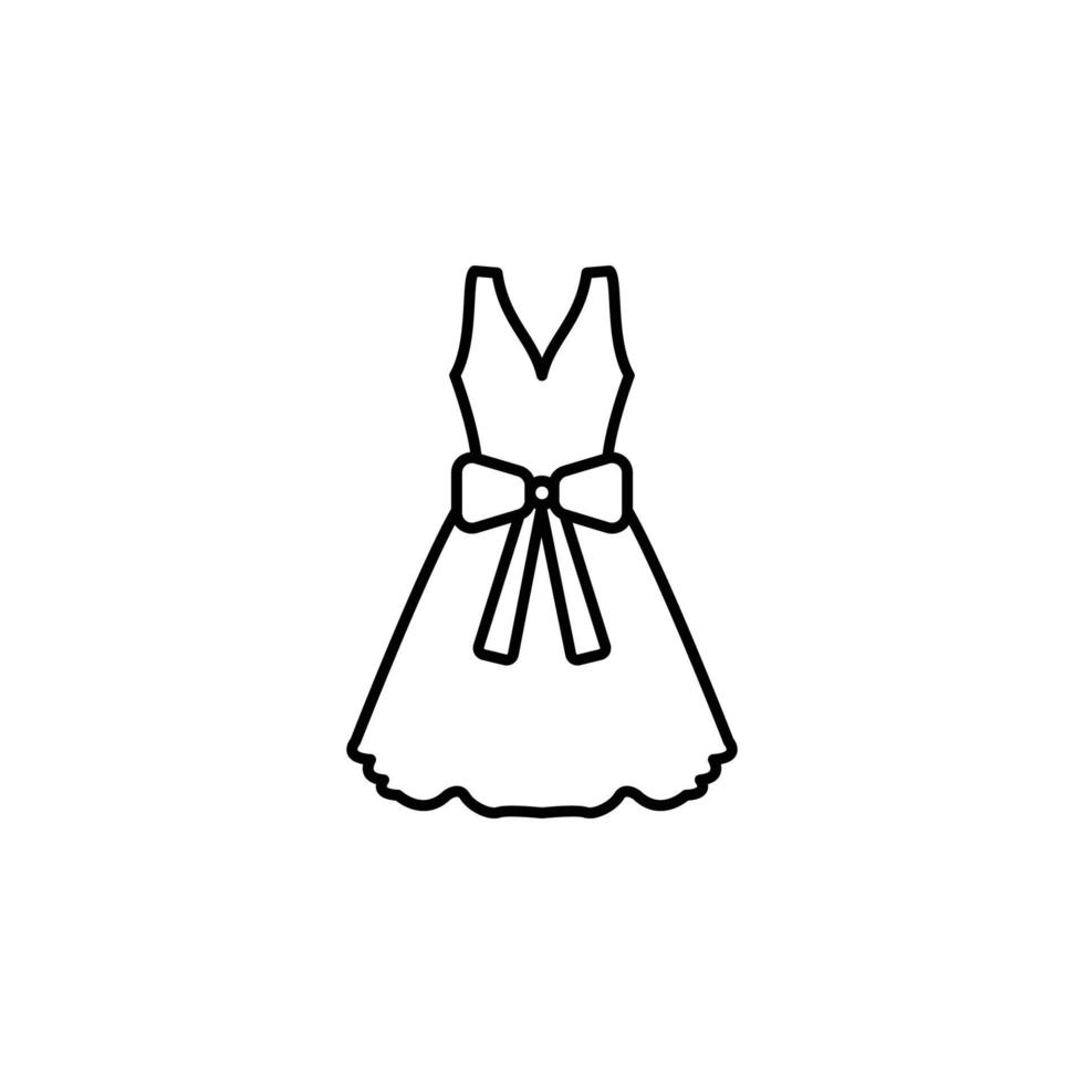 ilustración vectorial gráfico del icono del vestido vector