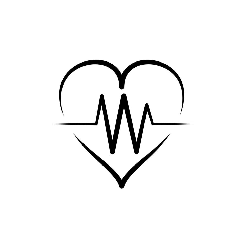 Illustration Vector graphic of heart pulse icon