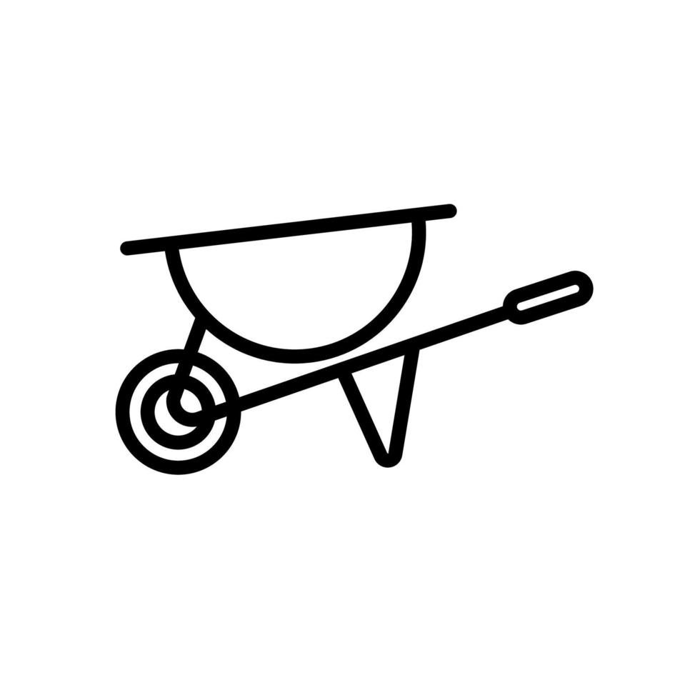 Illustration Vector Graphic of Wheelbarrow icon