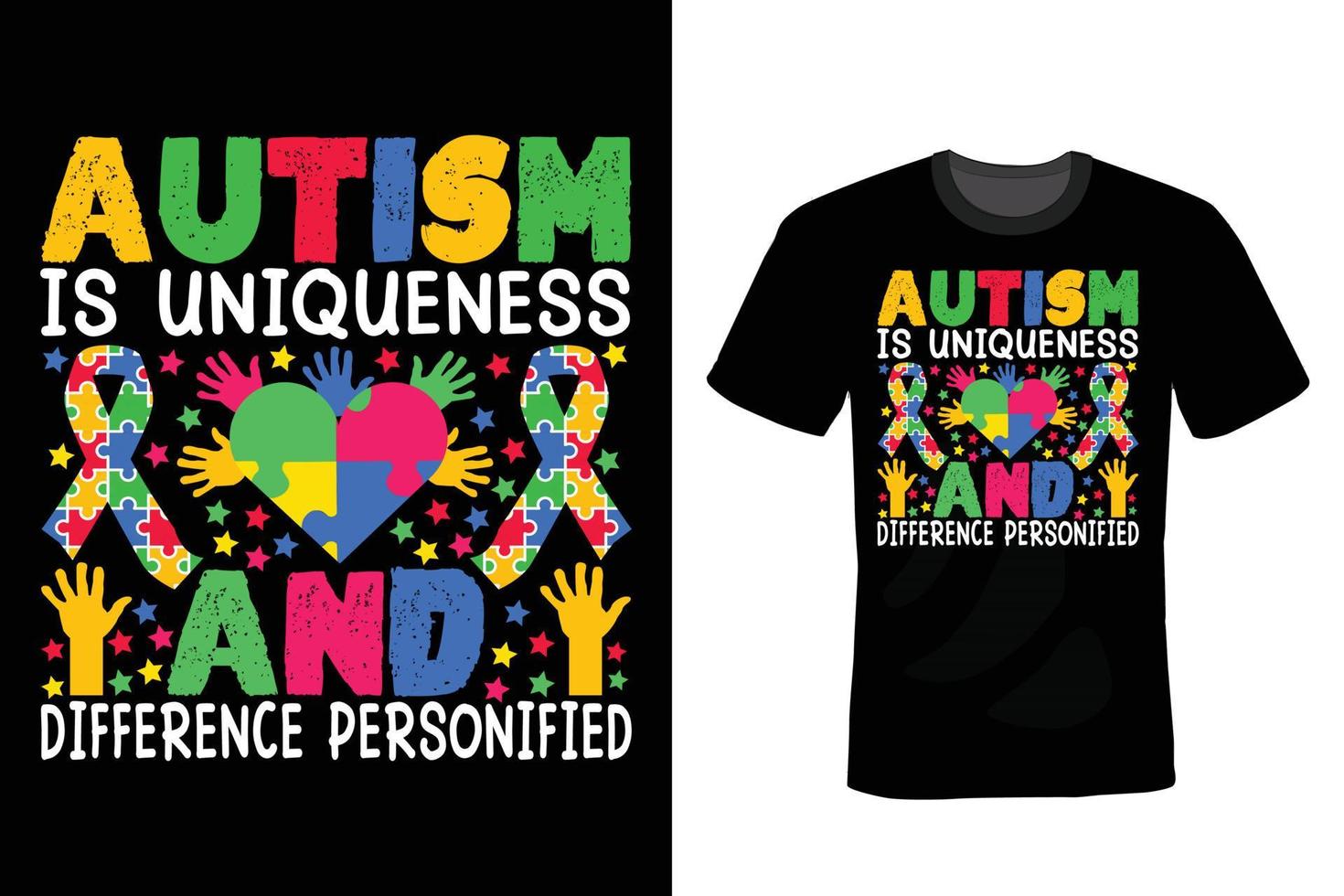 Autism T shirt design, vintage, typography vector