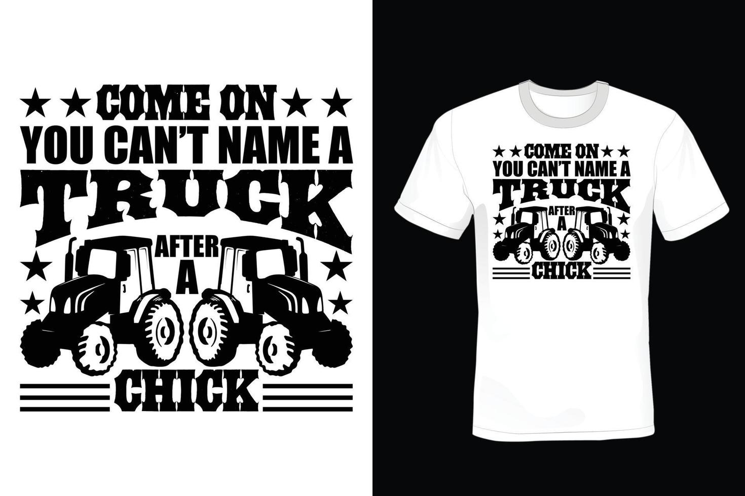 Truck T shirt design, vintage, typography vector