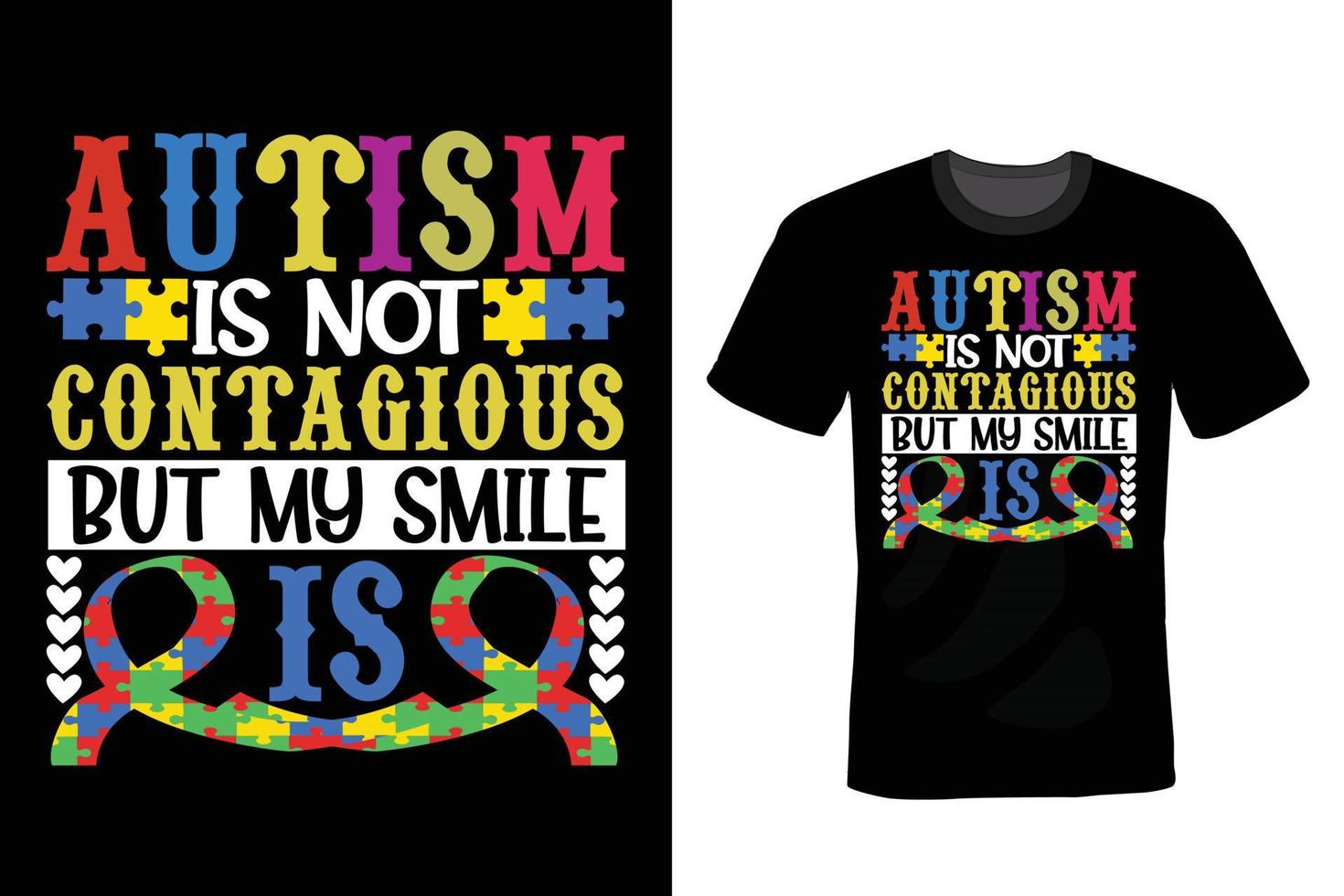 diseño de camiseta de autismo, vintage, tipografía vector