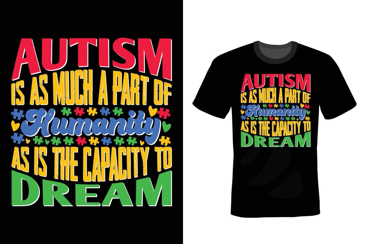 Autism T shirt design, vintage, typography vector