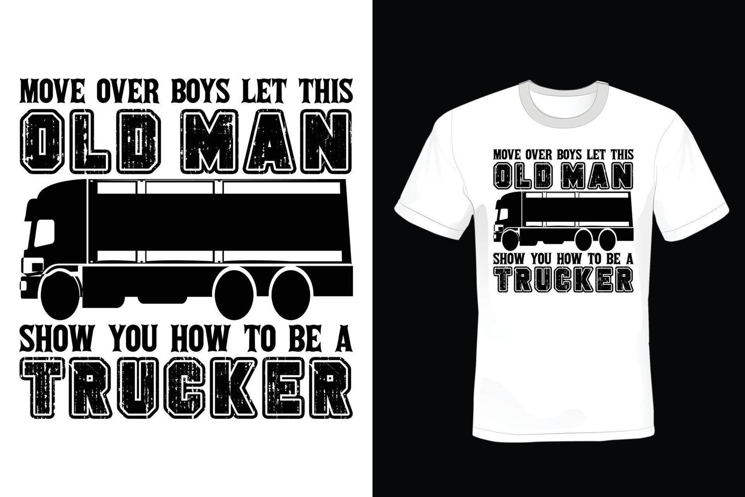 Truck T shirt design, vintage, typography vector