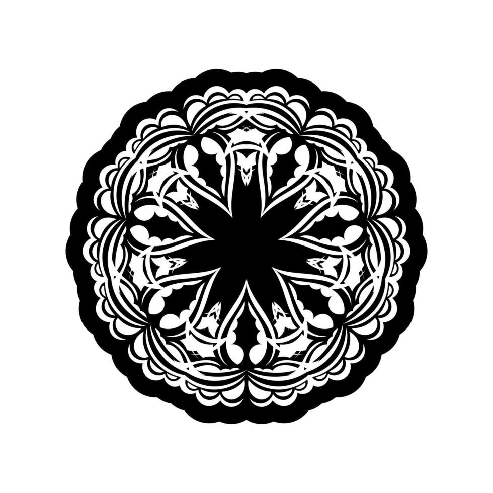 Mandala Ornaments in the shape of a flower. Good for tattoos, prints and cards. illustration vector