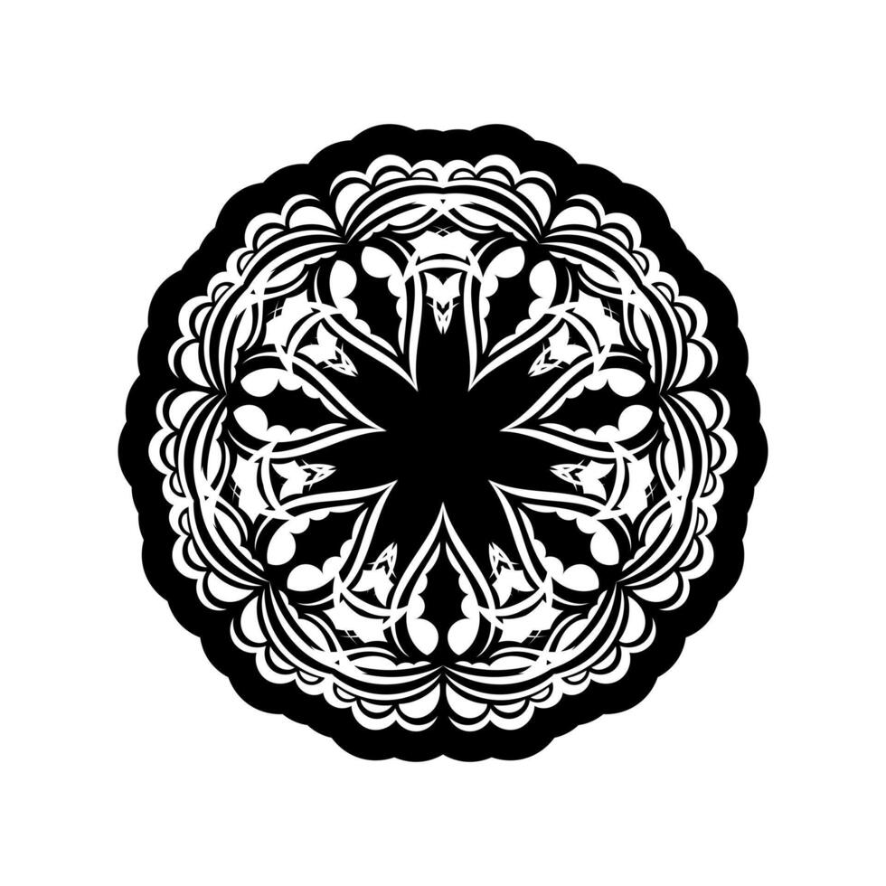 adornos de mandala en forma de flor. bueno para tatuajes, impresiones y tarjetas. ilustración vectorial vector