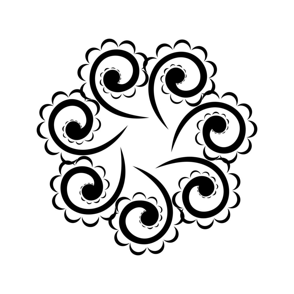 patrón oriental con arabescos y elementos florales. bueno para logotipos, impresiones y postales. ilustración vectorial vector