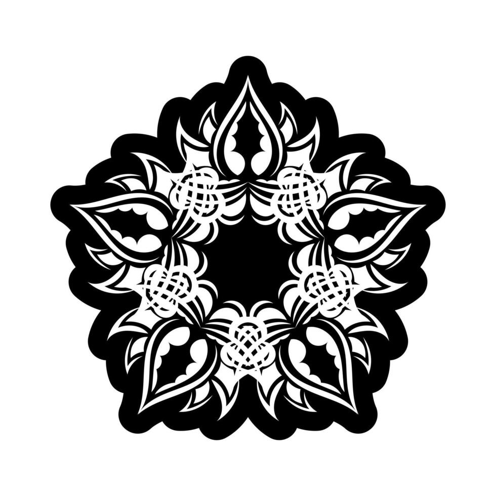 Mandala Ornaments in the shape of a flower on a white background. Vector illustration