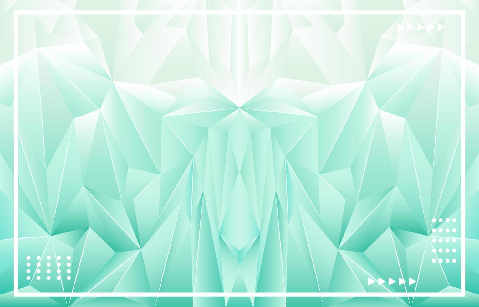 Mint Green Low Poly Background vector