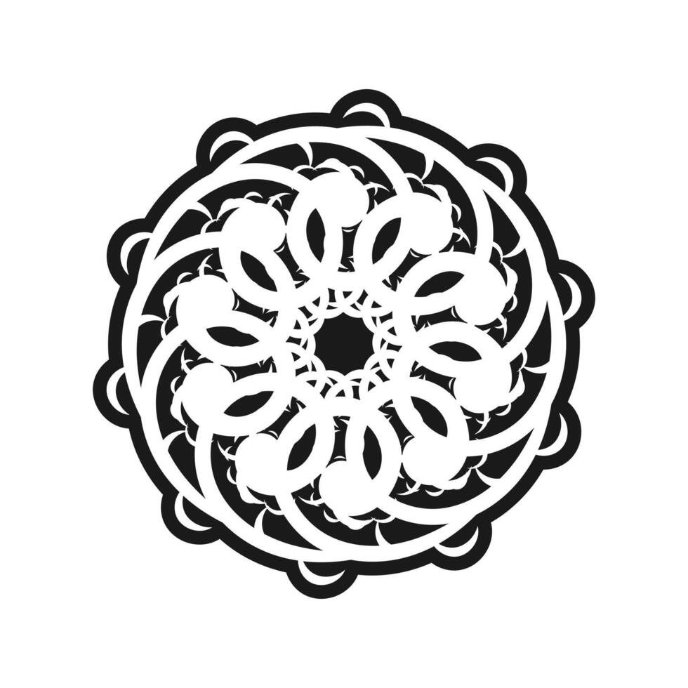 Oriental pattern with arabesques and floral elements. Good for menus, tattoos, prints and postcards. Isolated on white background. Vector illustration