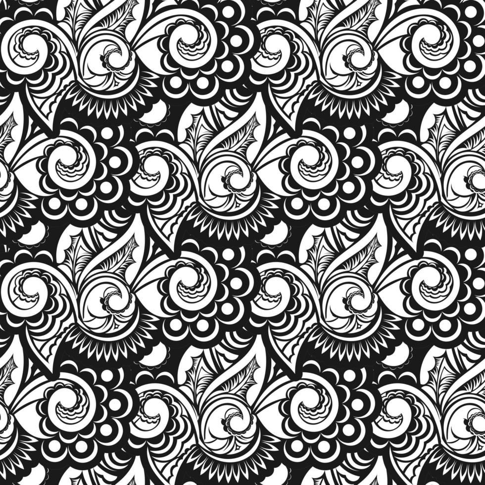 fondo de vector transparente de Damasco. papel tapiz en un patrón de estilo barroco. elemento floral en blanco y negro. adorno para papel pintado, tela, embalaje, embalaje.