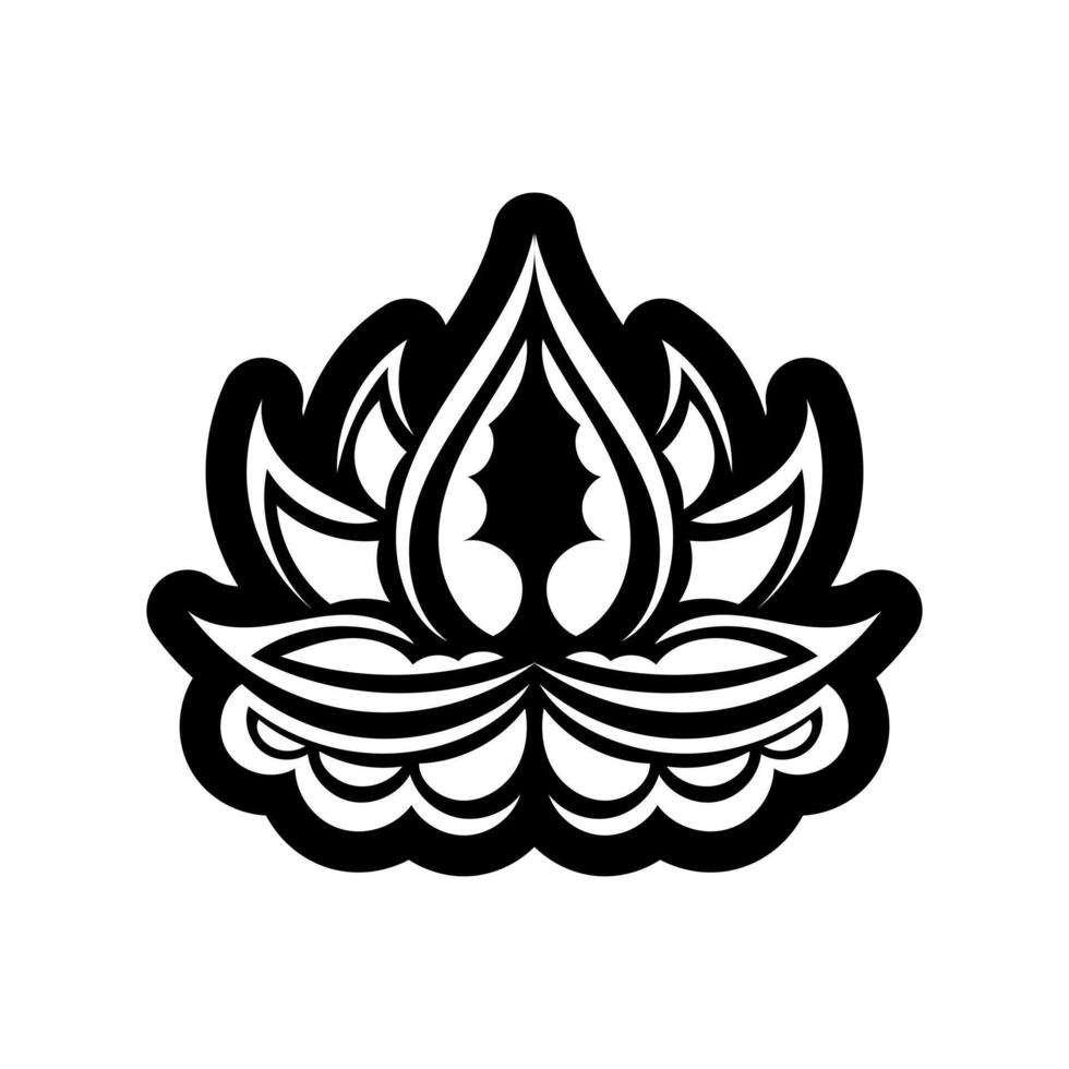 Lotus logo. Flat logo illustration for your design vector