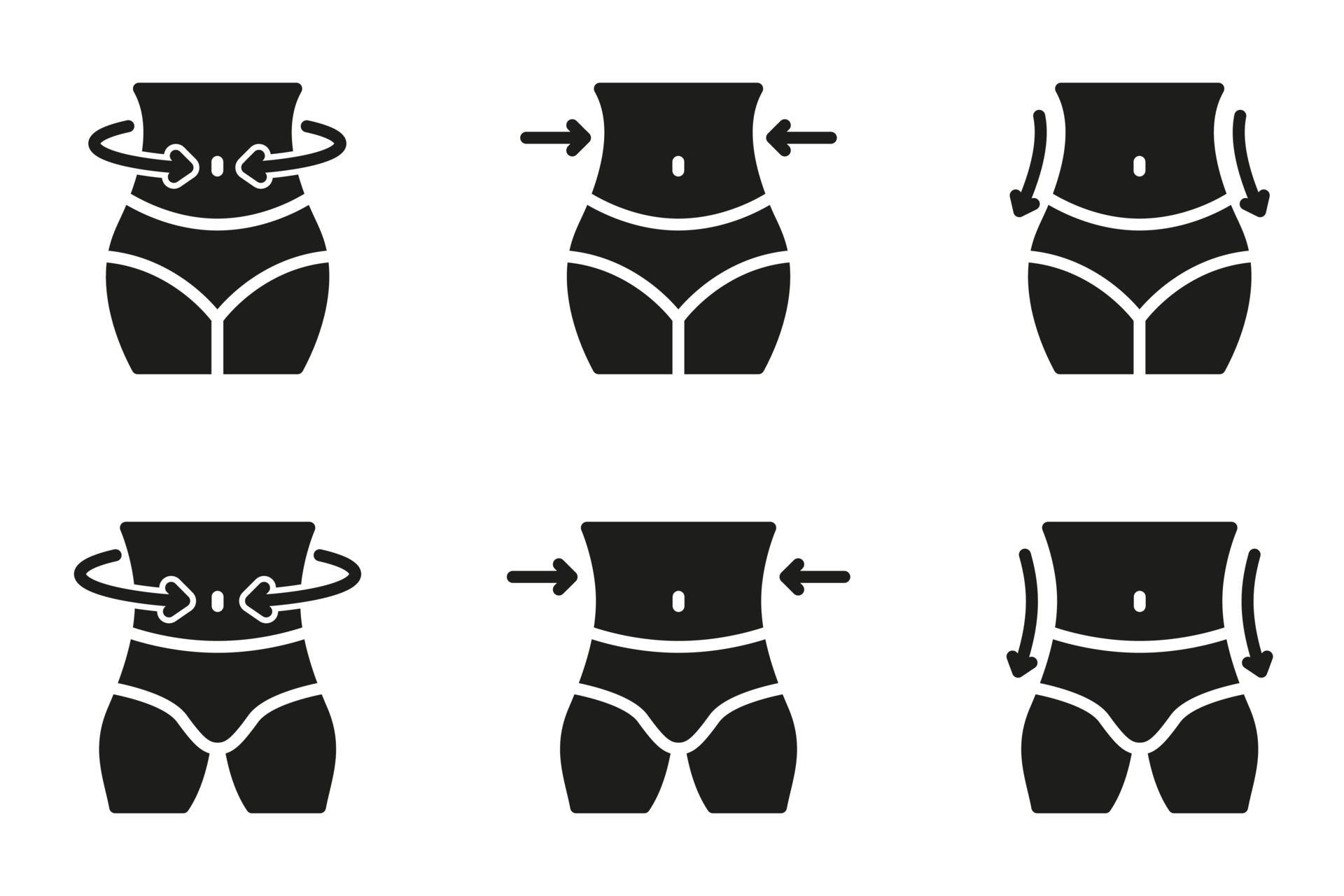 Slimming Waist. Woman Loss Weight Line Icon. Shape Waistline Control  Outline Icon. Female Body Slimming Linear Pictogram. Isolated Vector  Illustration. 5725284 Vector Art at Vecteezy