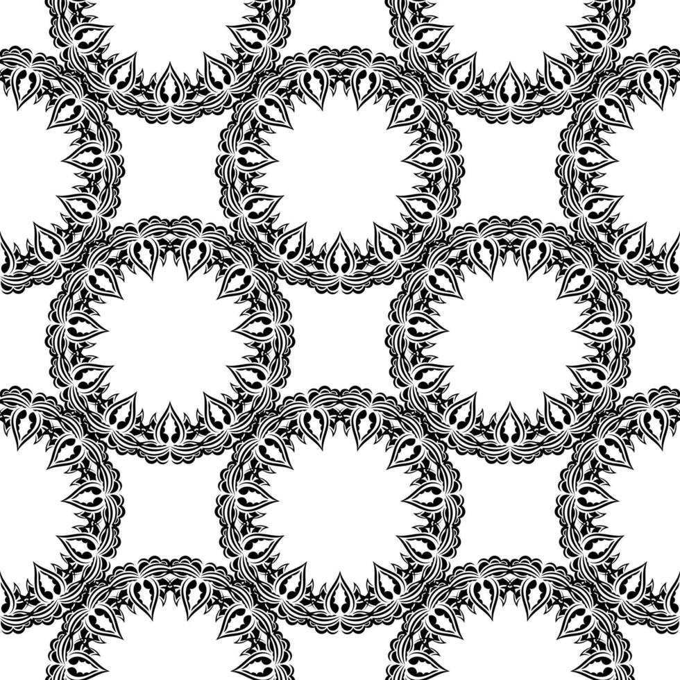 Black and white seamless pattern with luxury, vintage, decorative ornaments. Good for murals, textiles, postcards and prints. Vector illustration.