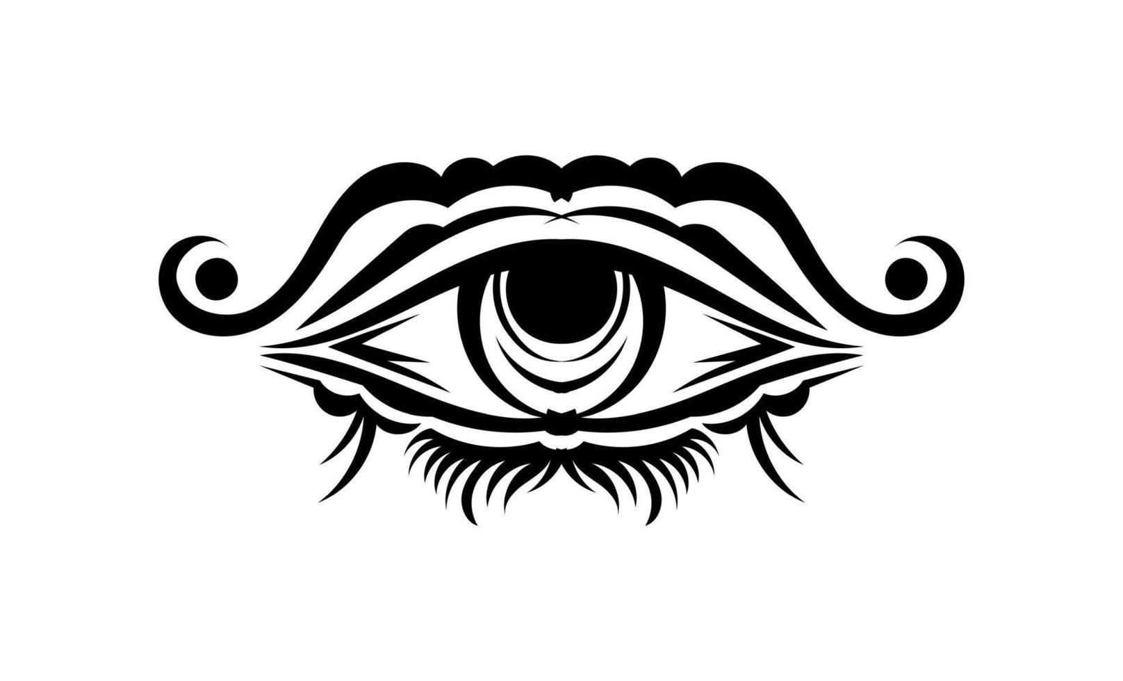 All seeing eye masonic symbol tattoo. Vision of Providence emblem. Vector illustration.