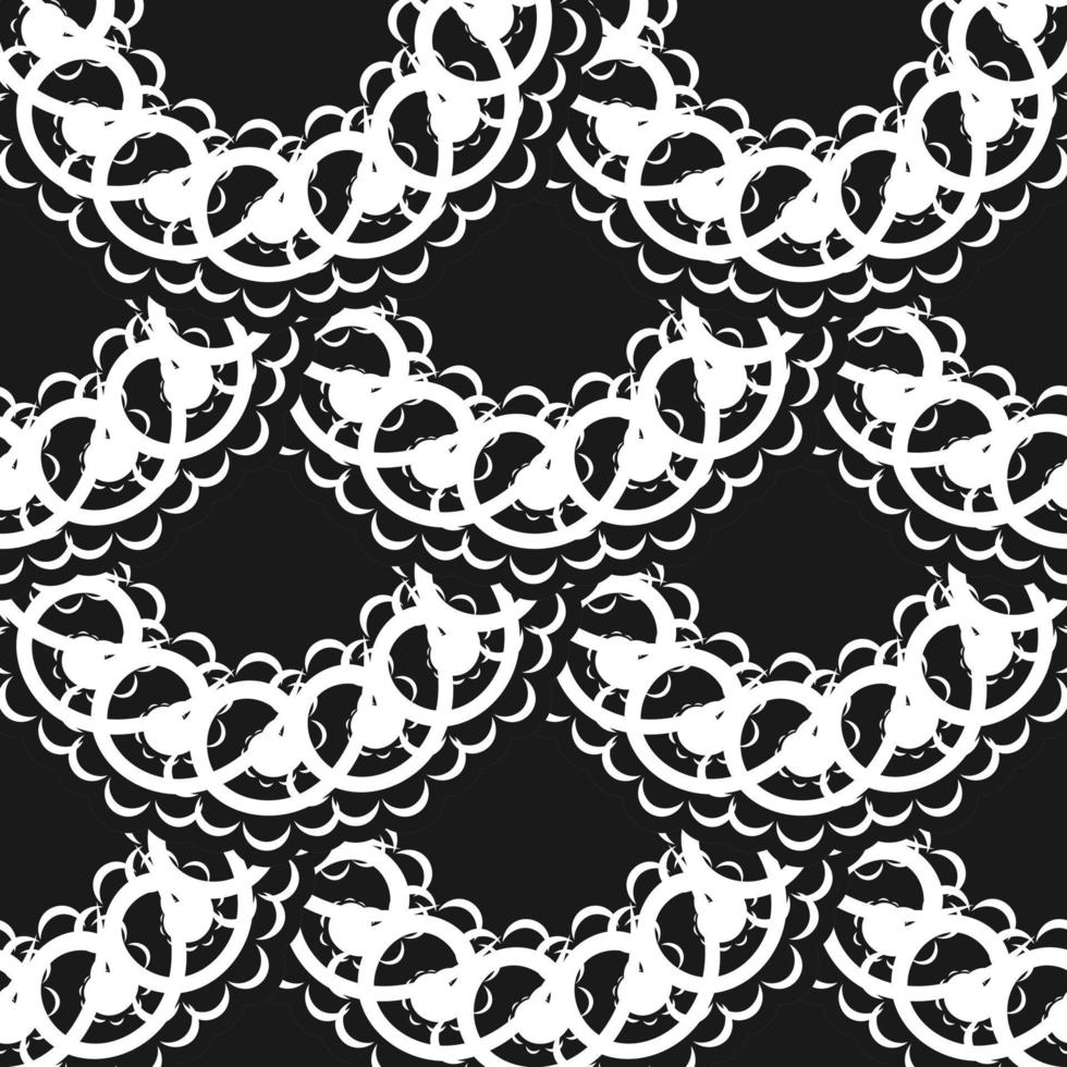 Wallpaper in a baroque style pattern. Black and white floral element. Graphic ornament for wallpaper, fabric, wrapping, packaging. Damask floral ornament. vector