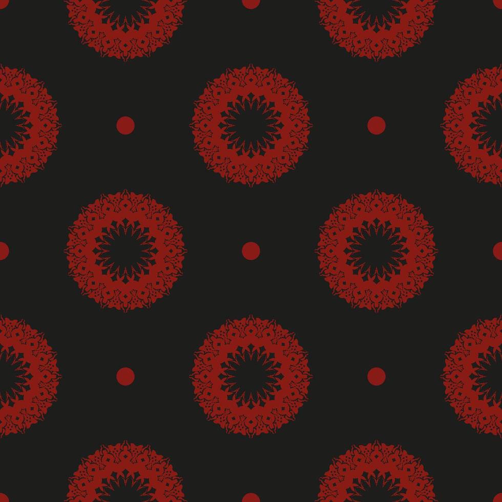 Chinese black and red abstract seamless vector background. Wallpaper in a vintage style template.