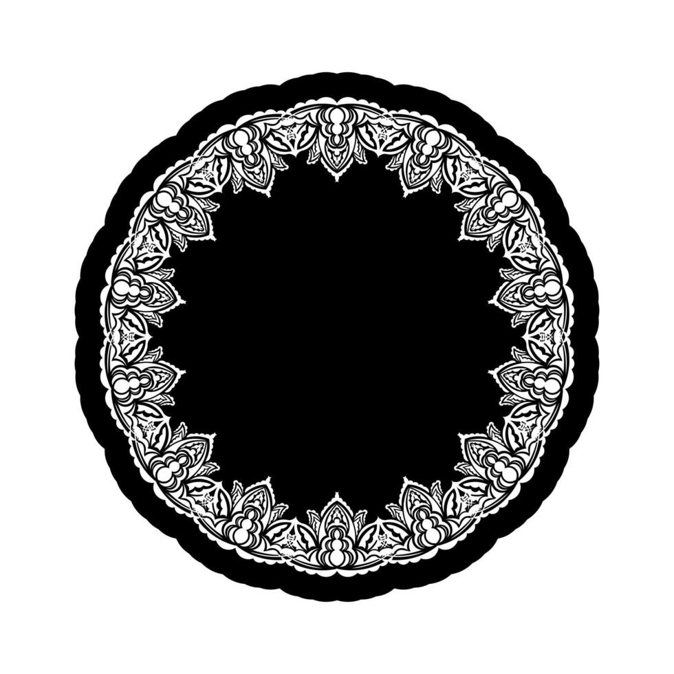 Mandala Ornaments in the shape of a flower. Good for tattoos, prints and cards. Isolated on white background. illustration vector