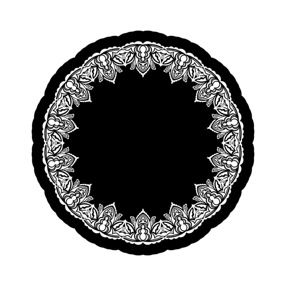 adornos de mandala en forma de flor. bueno para tatuajes, impresiones y tarjetas. aislado sobre fondo blanco. ilustración vectorial vector