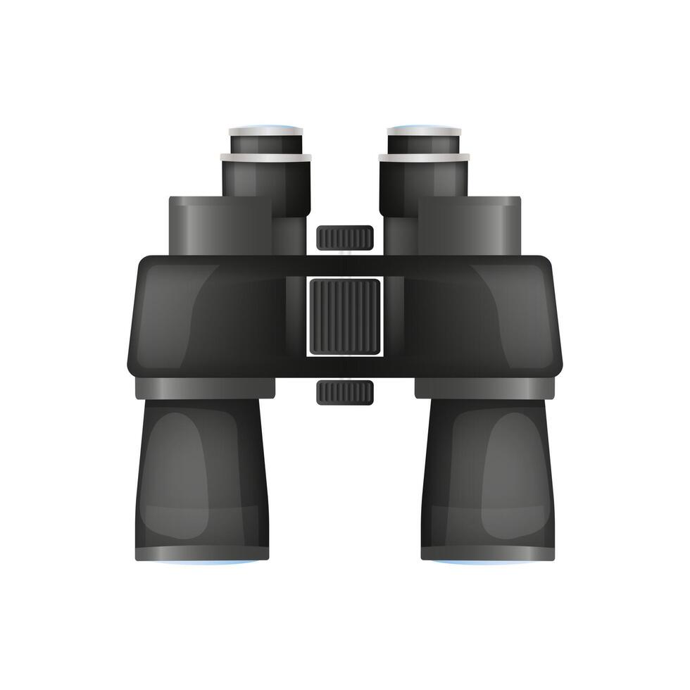 Black binoculars in a realistic style. Vector illustration. 8127073