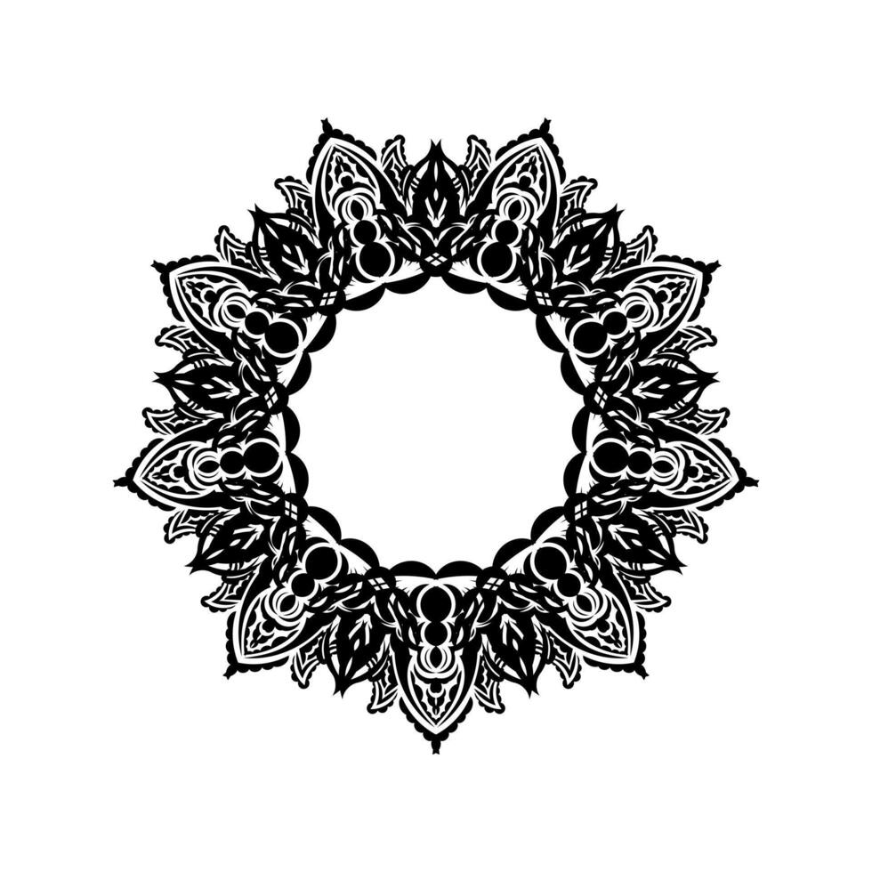 Decorative ornaments in the shape of a flower. Mandala Good for menus, tattoos, prints and postcards. Vector illustration