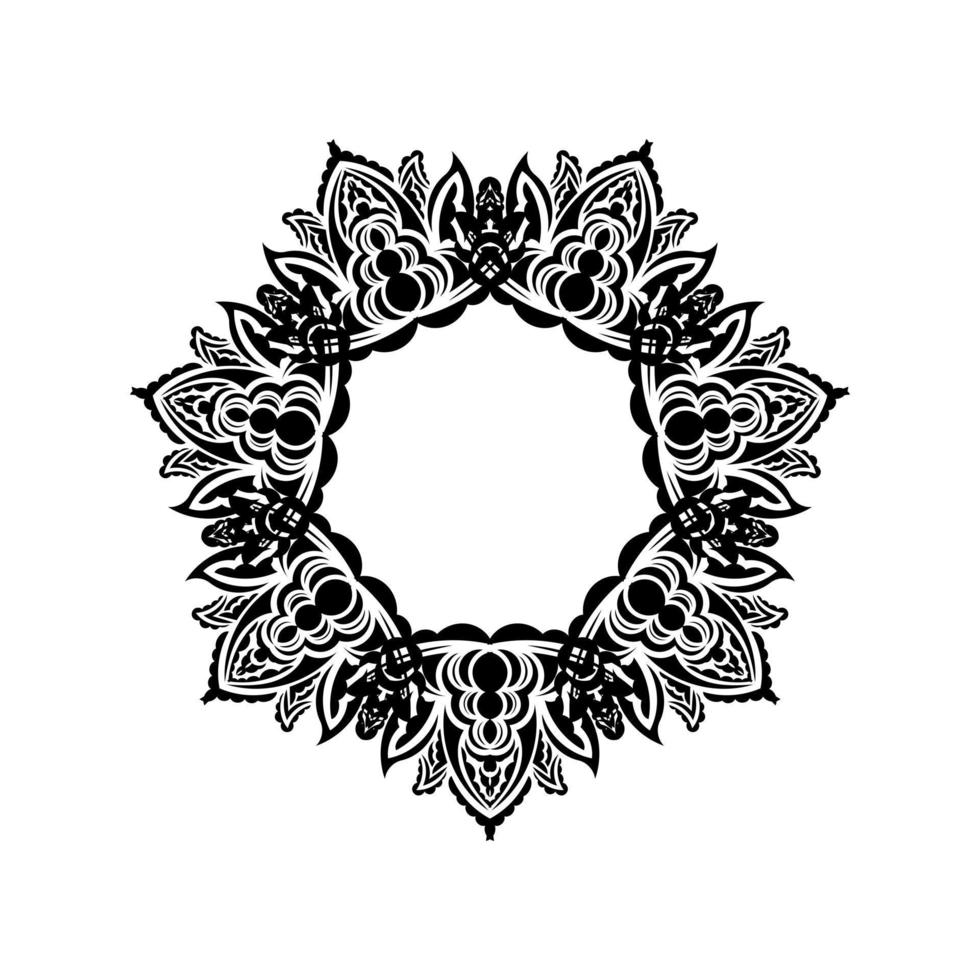 Decorative ornaments in the shape of a flower. Mandala Good for menus, tattoos, prints and postcards. Vector illustration
