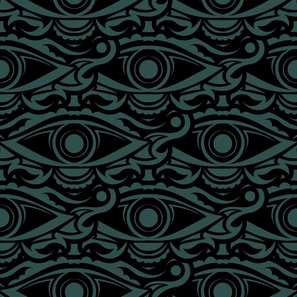 Dark green seamless pattern All seeing eye. Good for covers, fabrics, postcards and printing. Vector illustration.