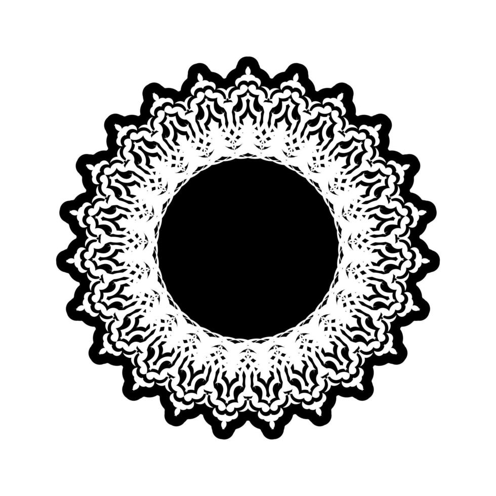 Circular flower mandala pattern for Henna, Mehndi, tattoo, decoration. vector