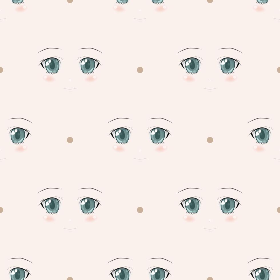 Seamless pattern with funny cartoon faces. Good for covers, fabrics, postcards and printing. Vector illustration.