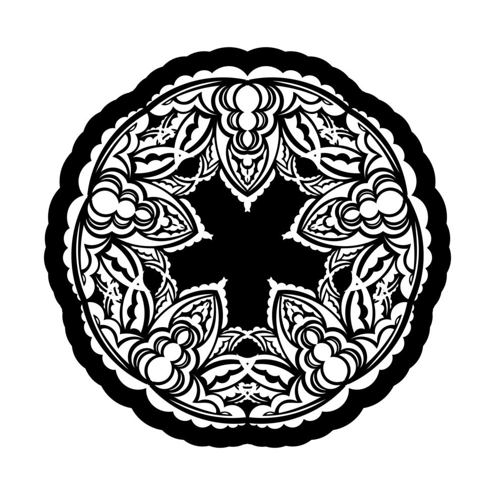 adornos de mandala en forma de flor. bueno para logotipos, impresiones y tarjetas. aislado sobre fondo blanco. ilustración vectorial vector