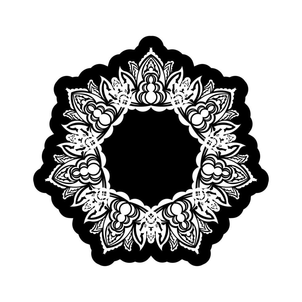 Mandala Ornaments in the shape of a flower. Good for menus, tattoos, prints and postcards. illustration vector