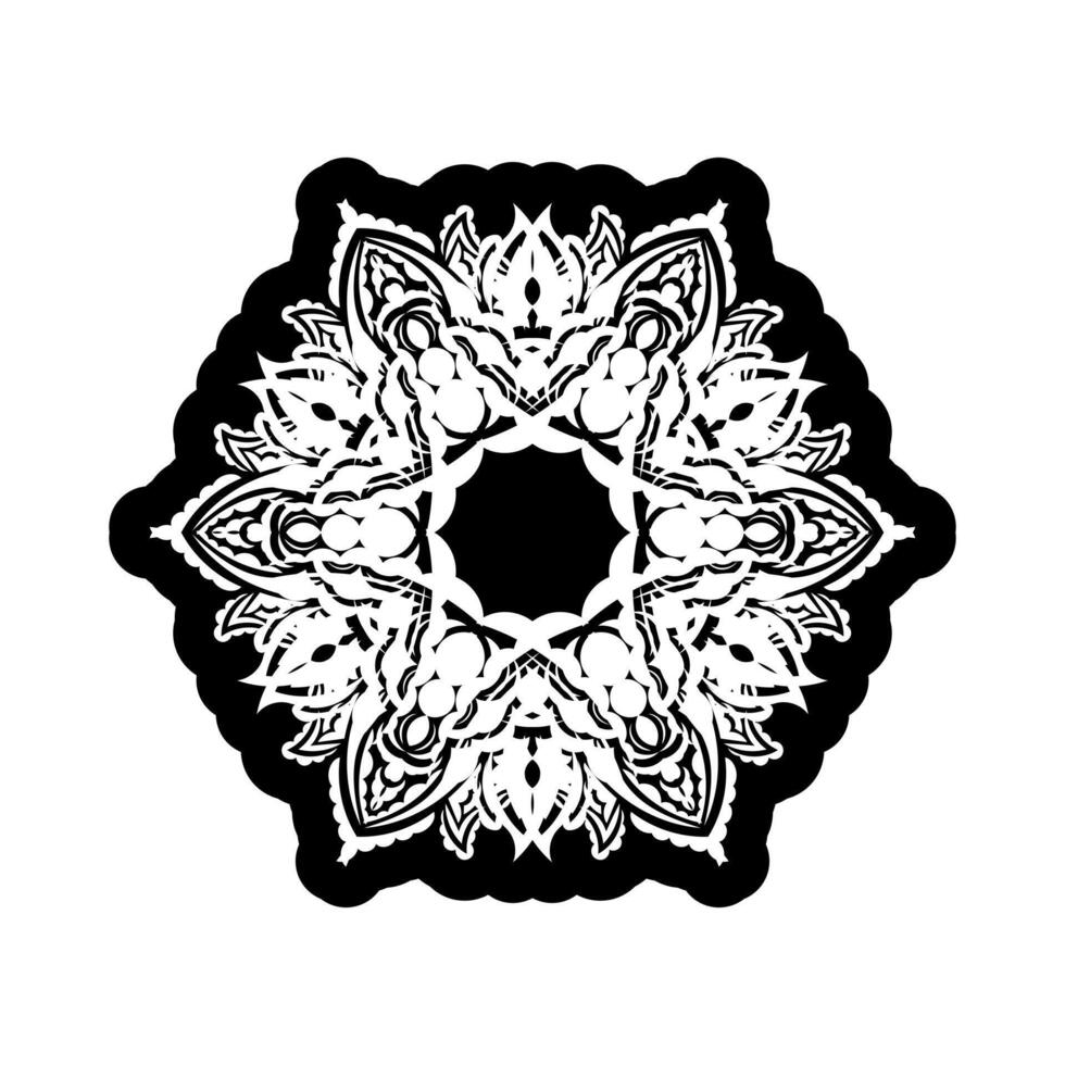 Mandala Ornaments in the shape of a flower. Good for logos, prints and cards. Vector illustration