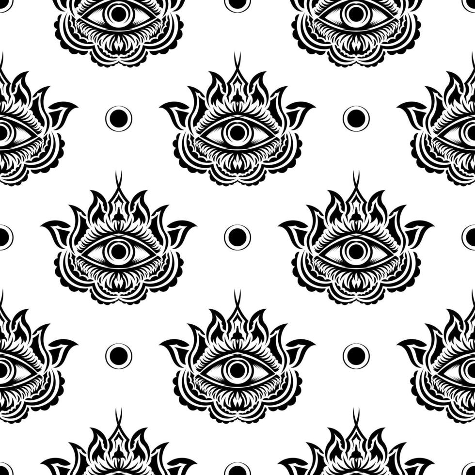 All seeing eye vector seamless pattern. Good for backgrounds, prints, clothing and textiles. Vector illustration.
